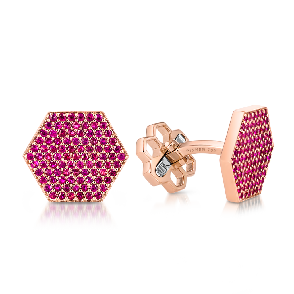 Sen Cufflinks with Rubies - Pinner