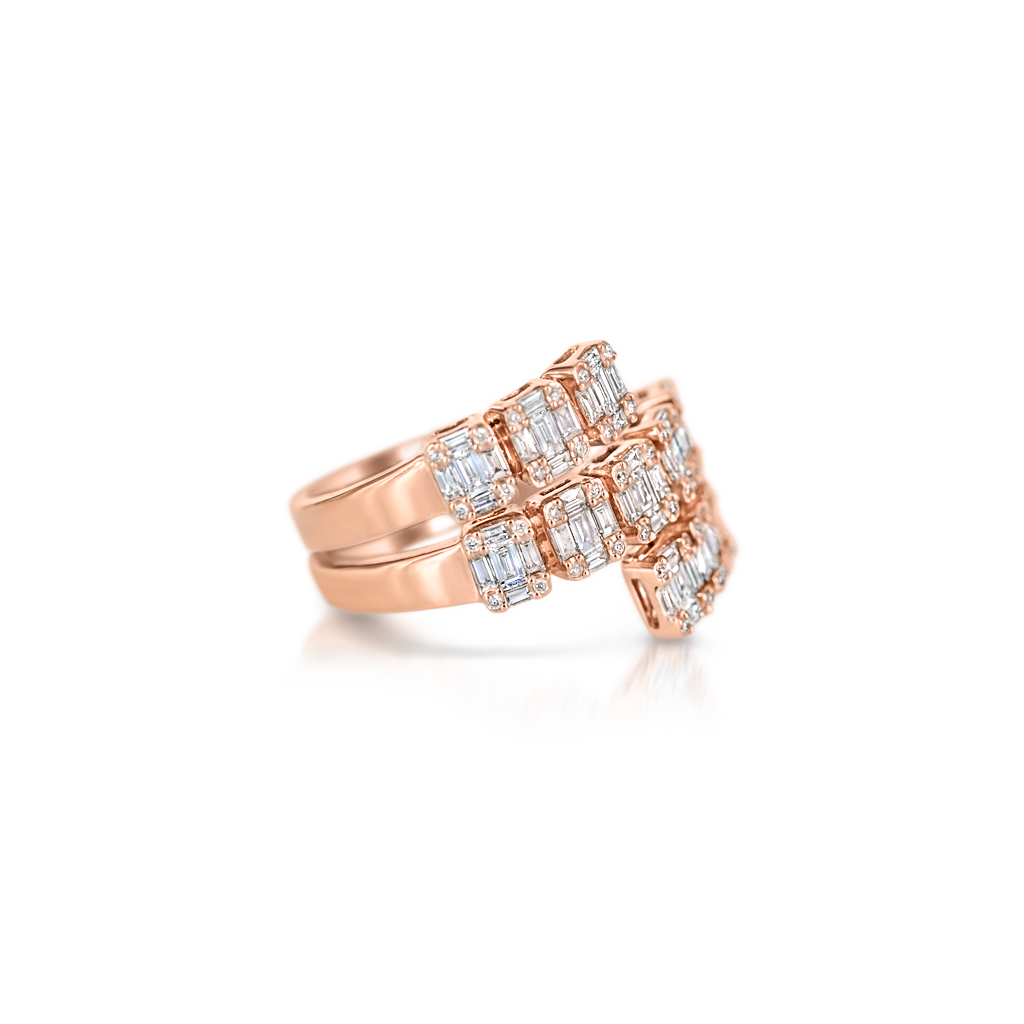 Mosaic Ring with Diamonds - Pinner