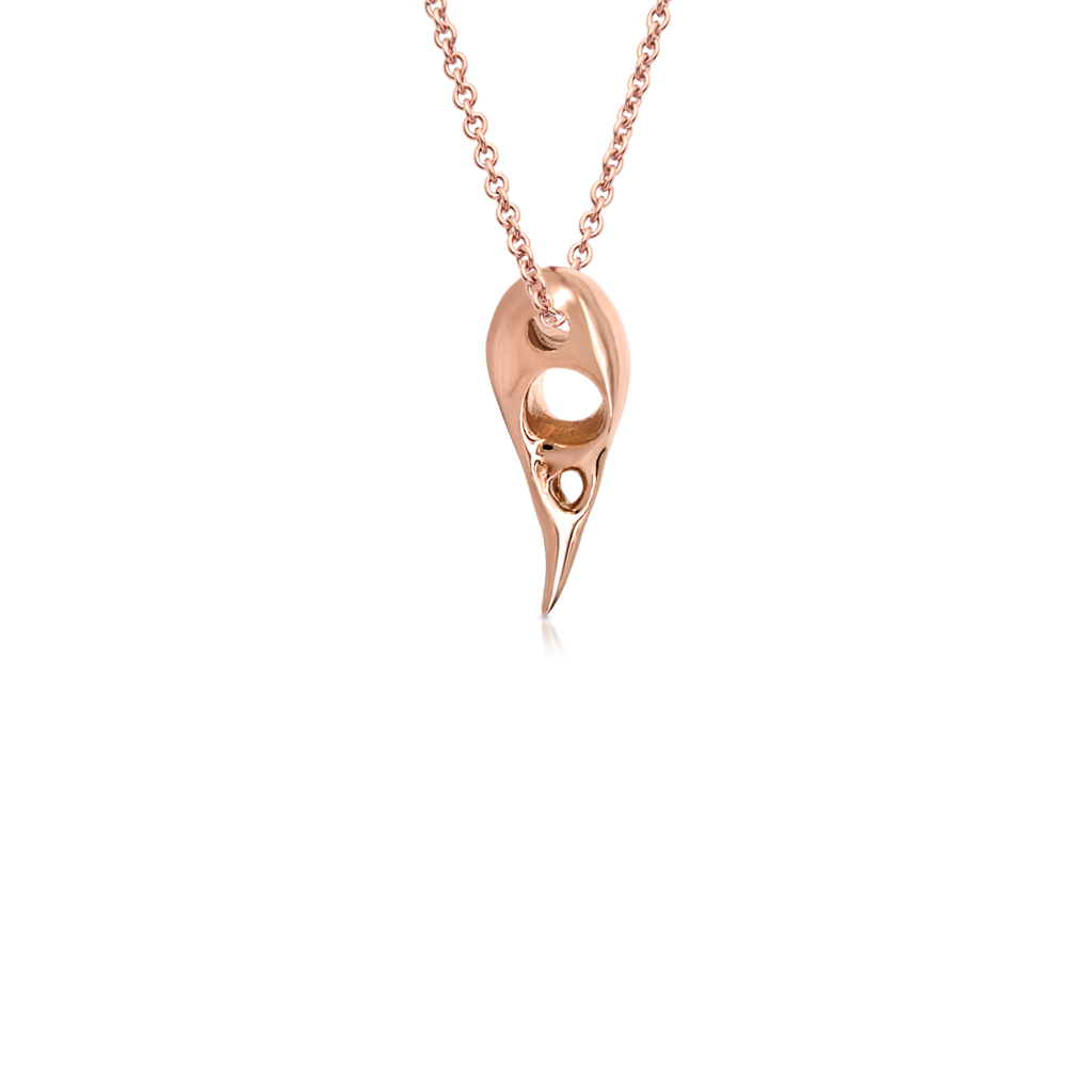 Raven Skull Micropendant - Pinner