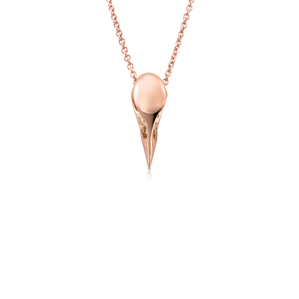 Raven Skull Micropendant - Pinner