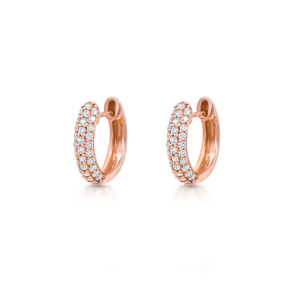 Baby Hoops with Diamonds -  Pinner
