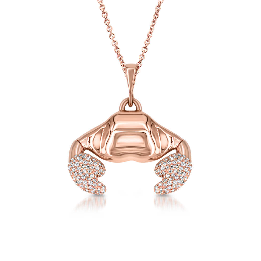 Crab Pendant with Diamonds -  Pinner