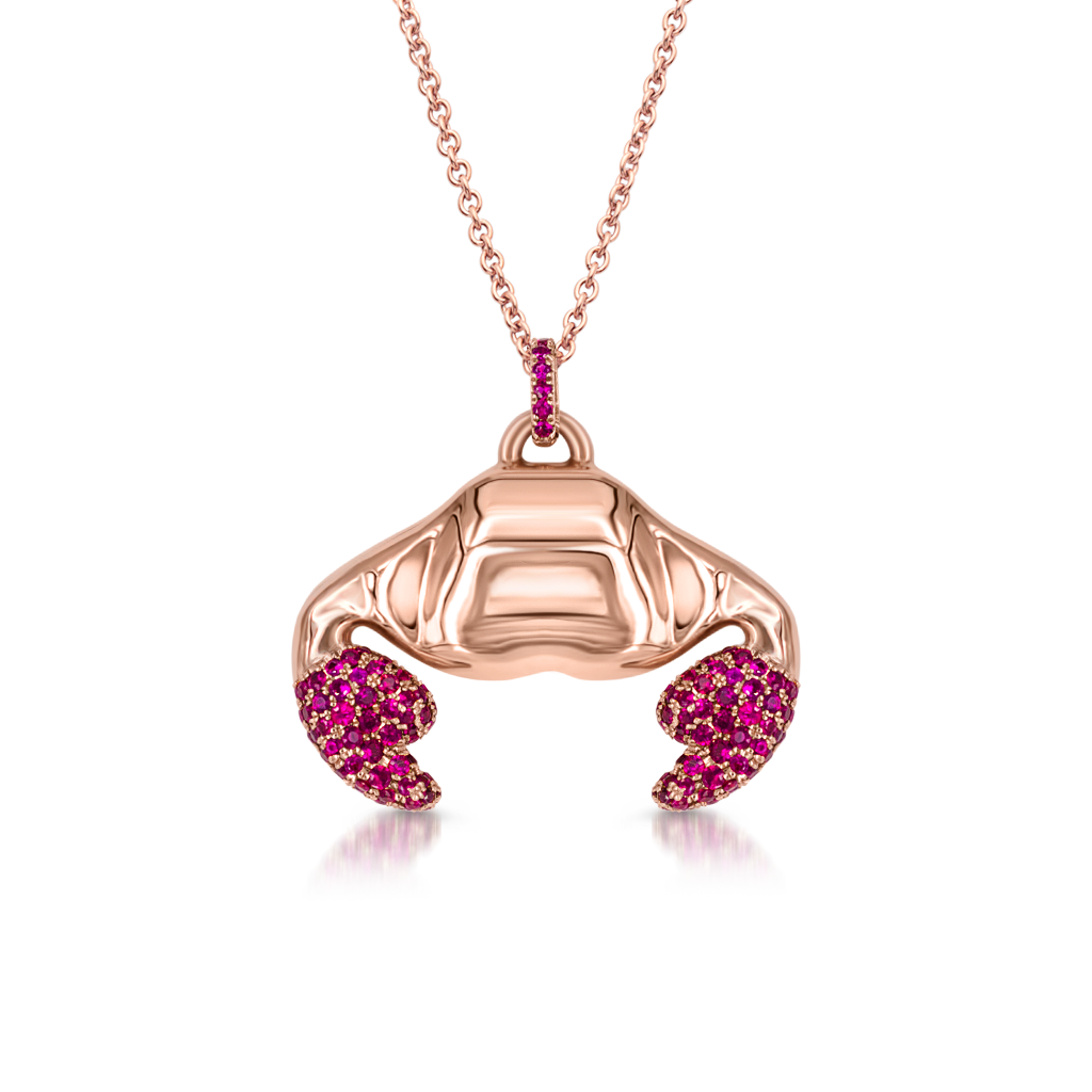 Crab Pendant with Rubies -  Pinner