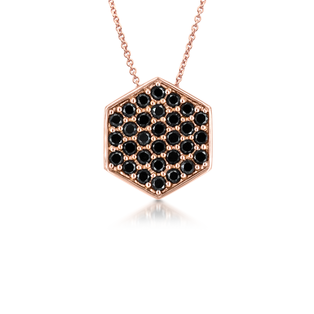 Sen Pendant with White and Black Diamonds -  Pinner