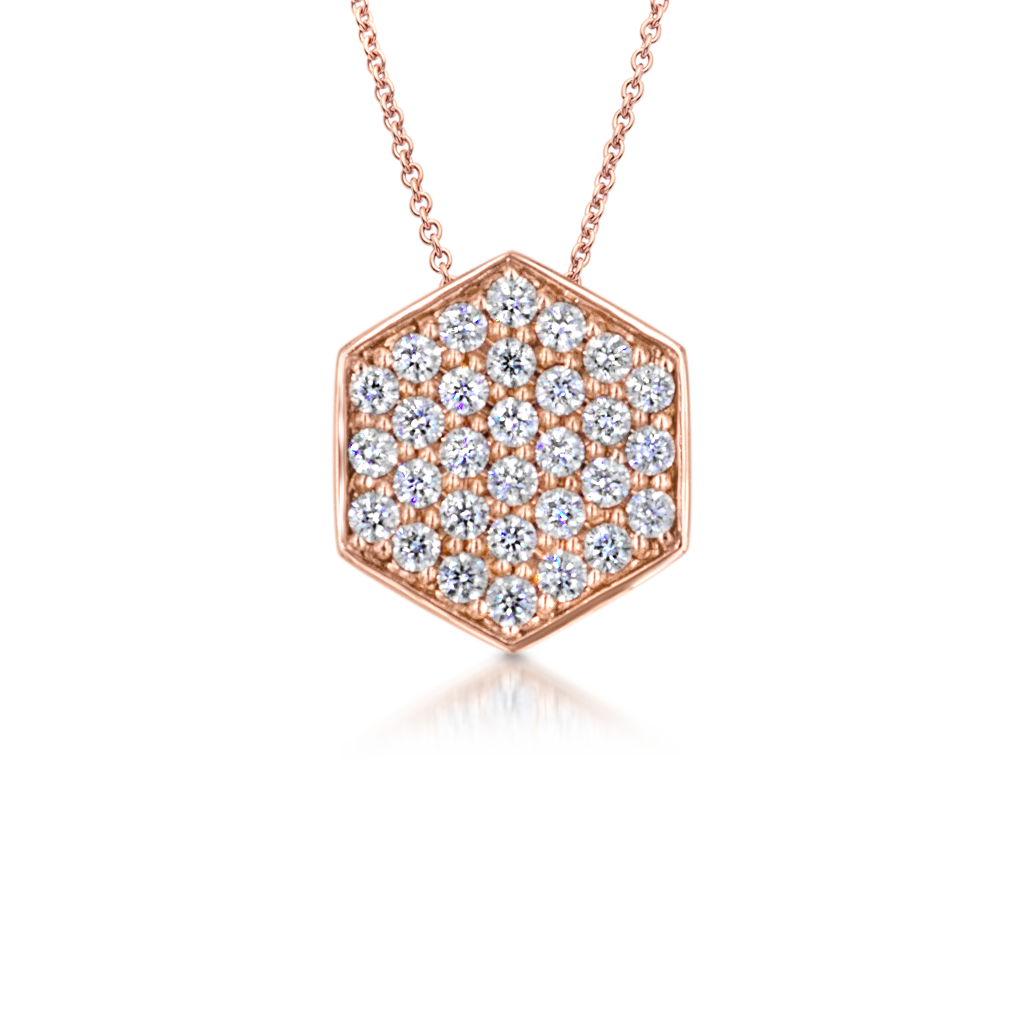 Sen Pendant with White and Black Diamonds -  Pinner