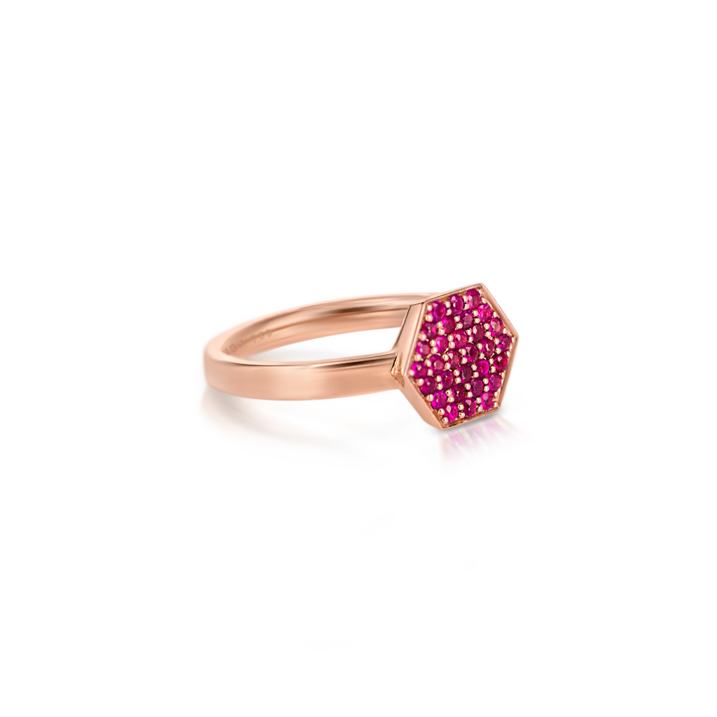 Sen Baby Signet with Rubies -  Pinner