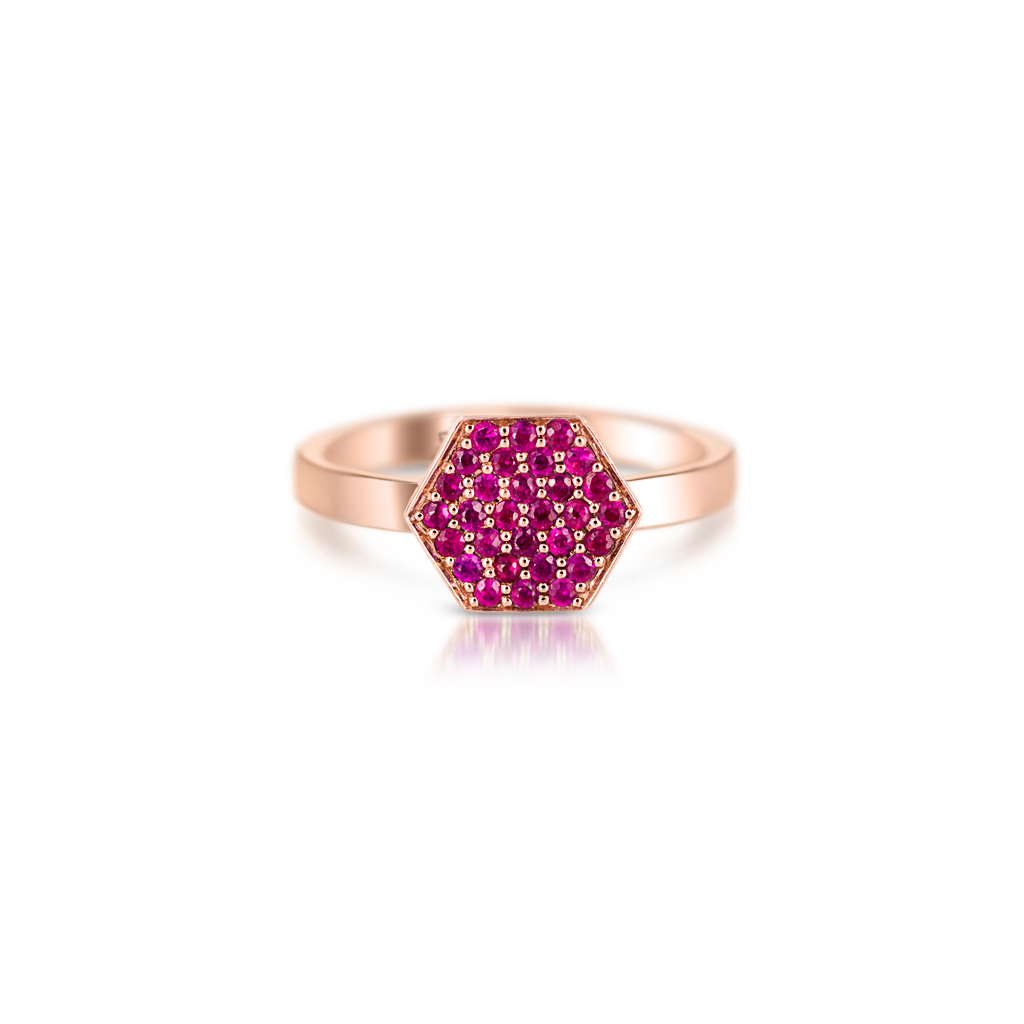 Sen Baby Signet with Rubies -  Pinner