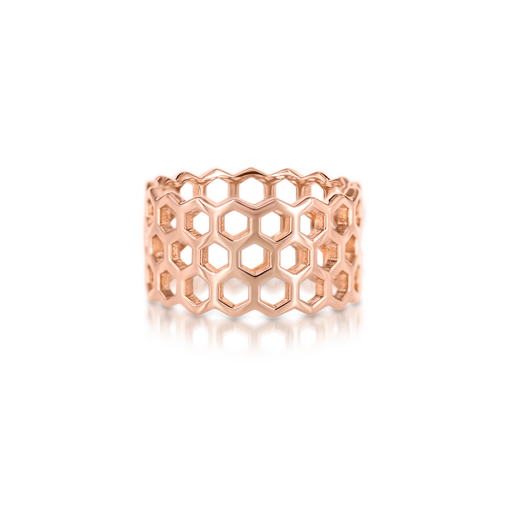 Honeycomb Triple Row Ring -  Pinner