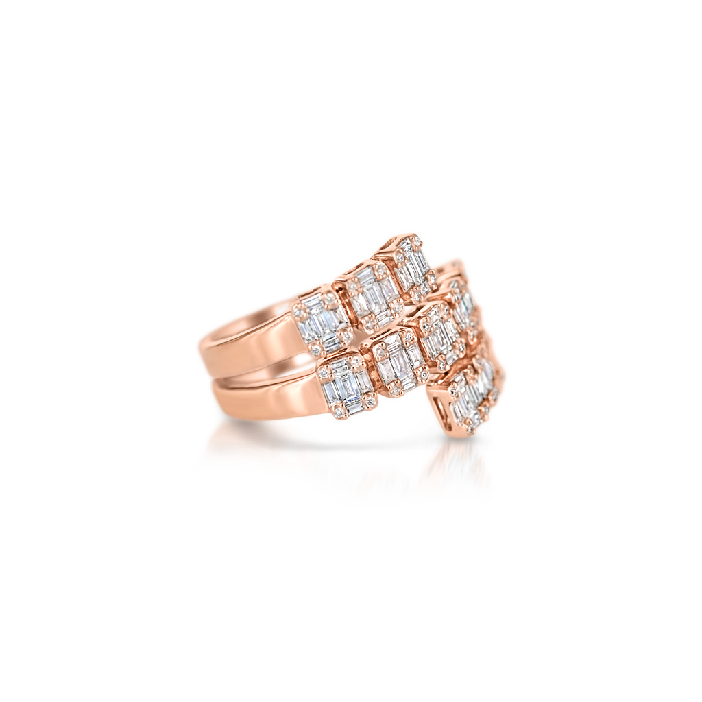 Mosaic Ring with Diamonds -  Pinner