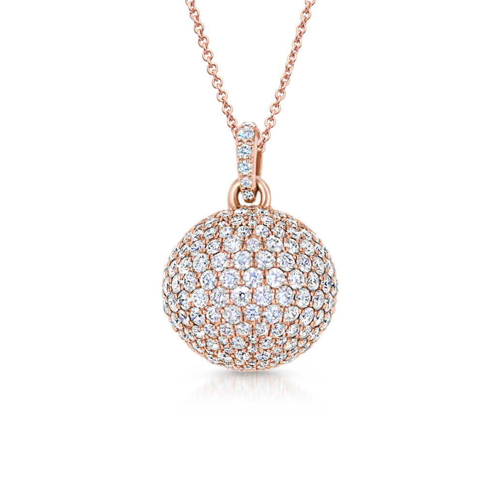 Sphere Pendant with Diamonds -  Pinner