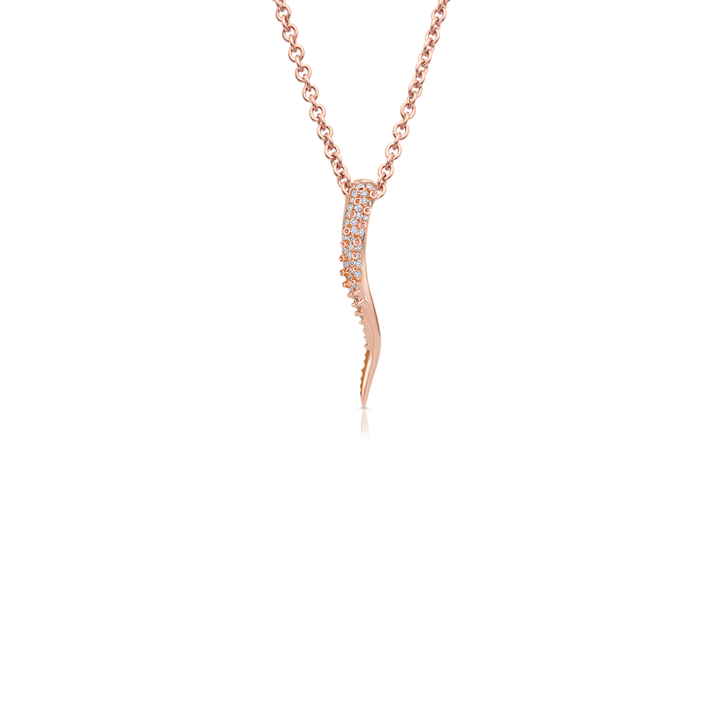 Tentacle Micropendant with Diamonds -  Pinner